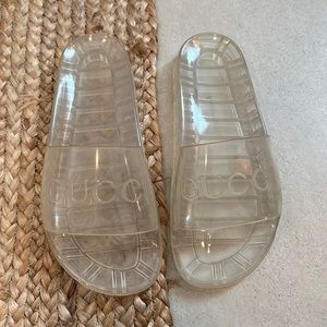 Gucci Transparent Pursuit Slides